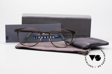 Lindberg Horn 1818 Buffalo Horn Titanium Frame, Size: medium, Made for Men