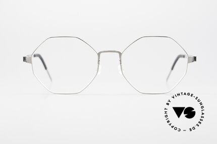 Lindberg 9609 Strip Titanium Octagonal Frame Ladies & Gents, model 9609, size 53/18, color P10 (silver polished), Made for Men and Women