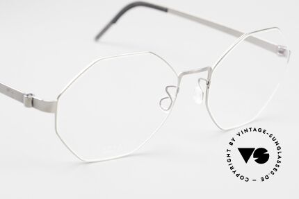 Lindberg 9609 Strip Titanium Octagonal Frame Ladies & Gents, unworn, NOS, with an original hard case by Lindberg, Made for Men and Women