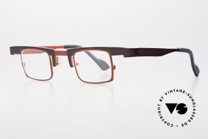Theo Belgium Bo Square Designer Specs Titanium, "crazy" designer  spectacles for all individualists, Made for Men and Women
