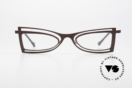 Theo Belgium Eye-Witness KC Ladies Designer Glasses Titanium, enchanting ladies frame: unique auburn finish, col. 10, Made for Women