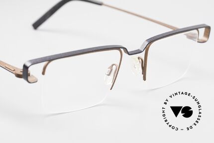 Theo Belgium Mousseline Nylor Frame Semi Rimless, unworn and in top quality (with flexible spring hinges), Made for Men and Women