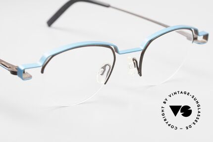 Theo Belgium Puree Nylor Panto Frame Semi Rimless, unworn and in top quality (with flexible spring hinges), Made for Men and Women