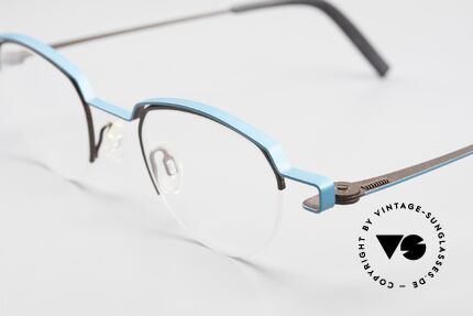 Theo Belgium Puree Nylor Panto Frame Semi Rimless, unisex Panto frame can be glazed optionally (optical), Made for Men and Women