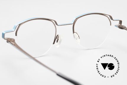 Theo Belgium Puree Nylor Panto Frame Semi Rimless, Size: medium, Made for Men and Women