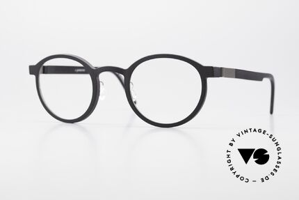Lindberg 1014 Acetanium Round Designer Specs Panto, timeless round LINDBERG Acetanium frame in black, Made for Men and Women
