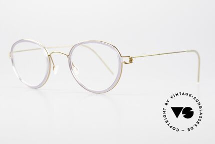 Lindberg Jackie 42 Air Titan Rim Women's Glasses Small Panto, striking refined Air Titan frame with Acetate inner rim, Made for Women