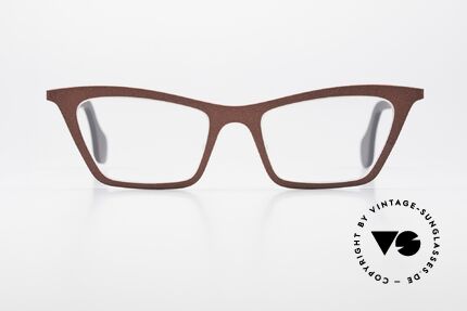 Theo Belgium Mille 26 Women Glasses Big Cateye Style, model mille+26 with color 763 (claret metallic), Made for Women