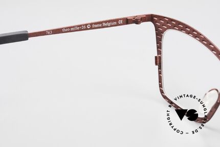 Theo Belgium Mille 26 Women Glasses Big Cateye Style, 140mm width = rather a LARGE size for ladies!, Made for Women