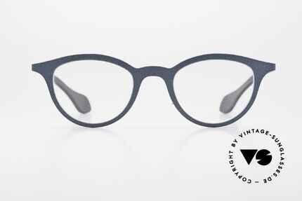 Theo Belgium Mille 21 Women's Eyeglasses Roundish, model mille+21; color 764 (navy blue metallic), Made for Women