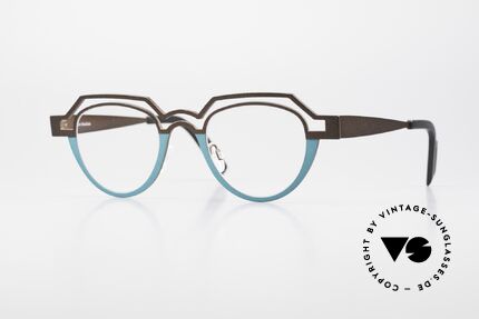 Theo Belgium Percé Panto Designer Specs Titanium, Theo Belgium panto eyeglasses; 'ARCHES' series, Made for Men and Women