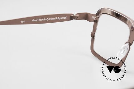 Theo Belgium Throwie Ladies Specs Mens Frame Square, metal frame can be glazed with lenses of any kind, Made for Men and Women