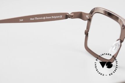 Theo Belgium Throwie Unisex Eyewear Square, metal frame can be glazed with lenses of any kind, Made for Men and Women