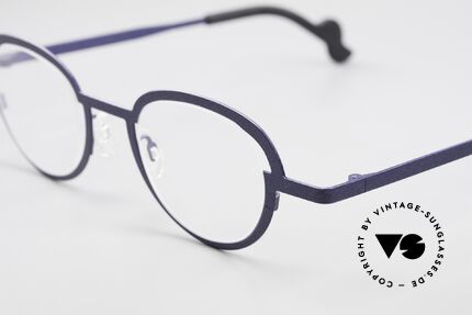 Theo Belgium Move Women's Glasses & Men's Frame, frame color code 752 (deep blue metallic); size L, Made for Men and Women