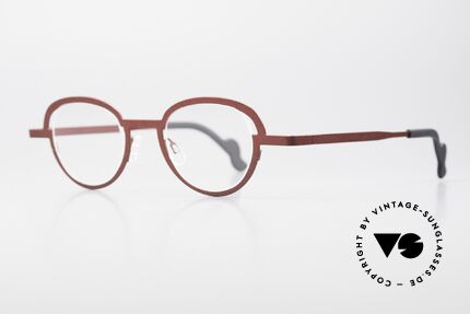 Theo Belgium Move Designer Frame Roundish Metal, a great designer piece and truly an EYE-CATCHER, Made for Men and Women