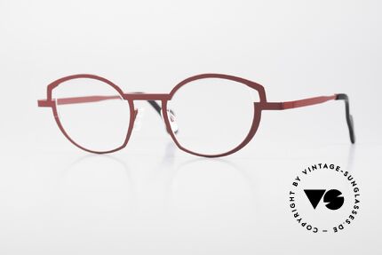 Theo Belgium Change Women's Glasses Large Size Red, Theo Belgium women's eyeglasses; 'Shuffle' series, Made for Women