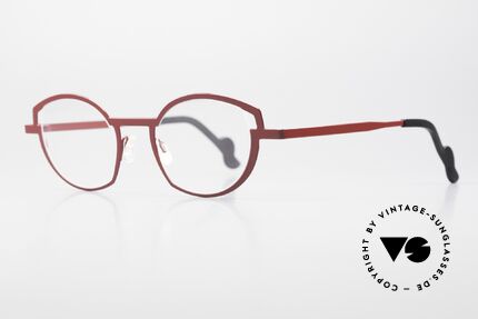 Theo Belgium Change Women's Glasses Large Size Red, a great designer piece and truly an EYE-CATCHER, Made for Women