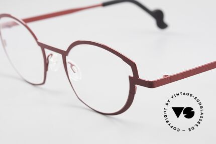 Theo Belgium Change Women's Glasses Large Size Red, color code 191 (ruby colored), L size (140mm width), Made for Women