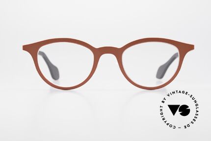 Theo Belgium Mille 21 Designer Eyeglass-Frame Metal, model mille+21 with color code 36 (red metallic), Made for Women