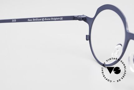 Theo Belgium Brilliant Round Glasses Titanium, DEMO lenses should be replaced with prescriptions, Made for Men and Women