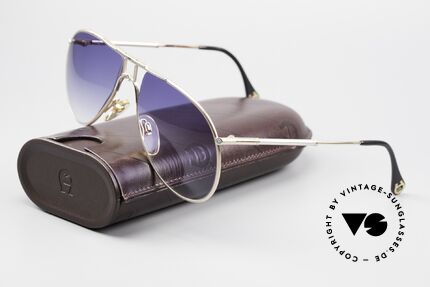 Aigner EA4 Luxury Aviator Sunglasses 80's, unworn (like all our rare 80's Aigner sunglasses) + EA case, Made for Men
