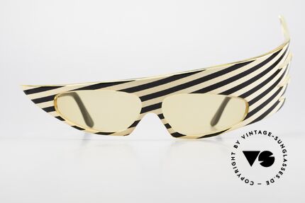 Alain Mikli 054104 PLUME 1980's Haute Couture Shades, pure extravagance; plume-shaped; striking pattern, Made for Men and Women