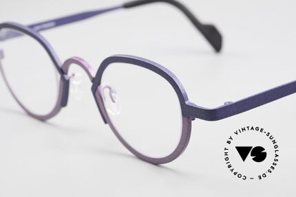 Theo Belgium Magic Mountain Panto Women's Glasses Titanium, frame in size 42-26, col. 310 (purple & dark pink), Made for Women