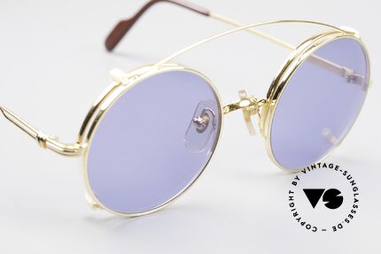 Cartier Mayfair - S Customized With Round Clip-On, 22ct gold-plated flexible frame; semi-rimless, Made for Men and Women