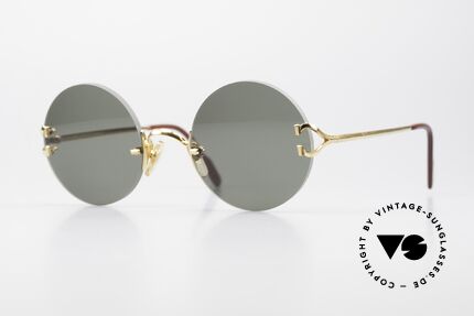 Cartier Madison Limited Special Edition in Large Size, noble rimless CARTIER luxury sunglasses from 1997, Made for Men and Women