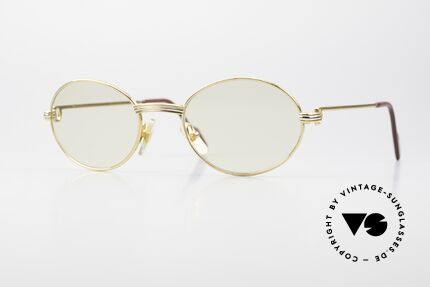 Cartier Saint Honore Large Size Changeable Lenses, oval VINTAGE CARTIER sunglasses from approx. 1998, Made for Men and Women