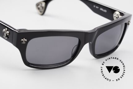 Chrome Hearts Drilled Rockstar Luxury Sunglasses, with the signature Chrome Hearts symbol (cross), Made for Men and Women