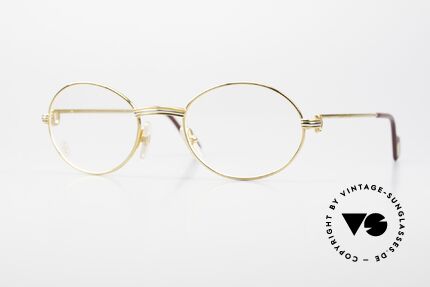 Cartier Saint Honore Rare 53mm Large Size Frame, oval VINTAGE CARTIER eyeglasses from approx. 1998, Made for Men and Women