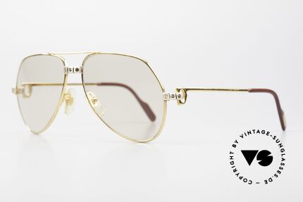Cartier Vendome Santos - S 80's Sunglasses Changeable Lens, Santos Decor (with 3 screws): in SMALL size 56-14, 130, Made for Men and Women
