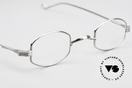 Lunor II 02 Small Frame In Antique Silver, this rarity can be glazed with prescription lenses, Made for Men and Women