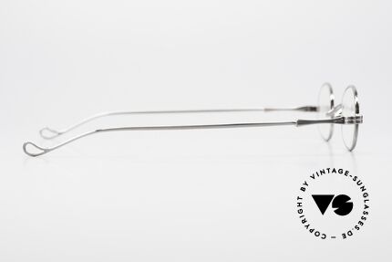 Lunor II 02 Small Frame In Antique Silver, Lunor mod. "02" is also playfully called as "lying ton", Made for Men and Women