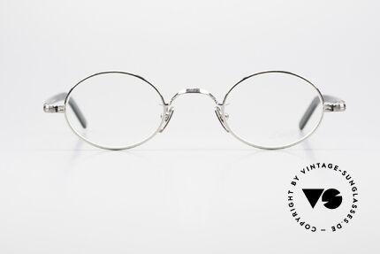 Lunor VA 100 Customized Platinum Antik Silver, top-notch stainless steel frame with acetate temples, Made for Men and Women