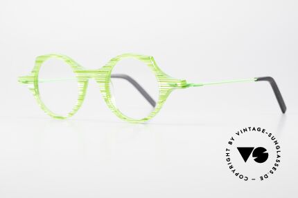 Theo Belgium Patatas Crazy Designer Frame Art Specs, acetate front with flexible stainless steel temples, Made for Men and Women