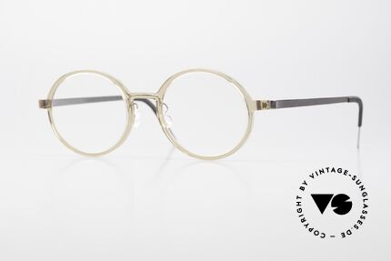 Lindberg 1174 Acetanium Round Designer Eyeglass-Frame, round Lindberg Acetanium frame; clear-translucid, Made for Men and Women