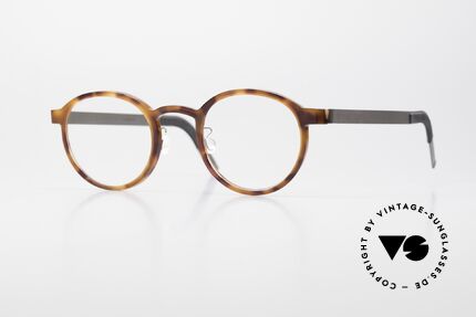 Lindberg 1014 Acetanium Round Designer Specs Panto, timeless round LINDBERG Acetanium frame in brown, Made for Men and Women