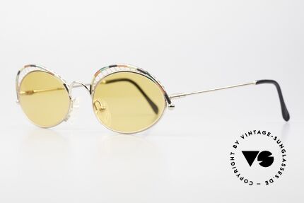 Casanova TSC1 80's Art Eyeglass-Frame, with golden balls at the end of the "eyelash decoration", Made for Women