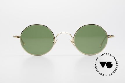 Lunor V 110 Round Sunglasses Gold Plated, LUNOR: honest craftsmanship with attention to details, Made for Men and Women