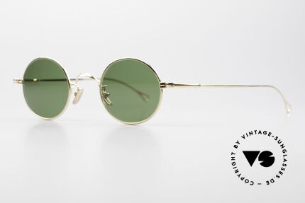 Lunor V 110 Round Sunglasses Gold Plated, without ostentatious logos (but in a timeless elegance), Made for Men and Women