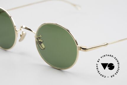 Lunor V 110 Round Sunglasses Gold Plated, model V110: an eyewear classic for ladies & gentlemen, Made for Men and Women