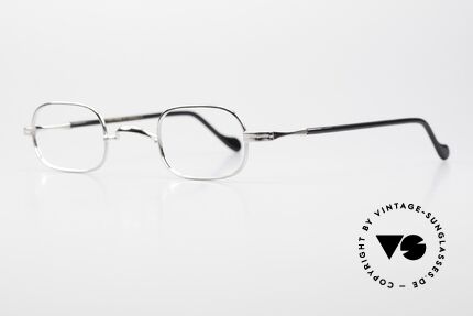 Lunor II A 0 Rare Vintage Lunor Eyewear PP, plain design '00' with a W-bridge, PP = platinum plated, Made for Men and Women