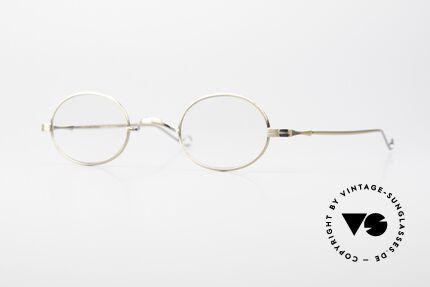 Lunor II 10 Limited Glasses Antique Gold, oval vintage glasses of the Lunor II Series, full rimmed, Made for Men and Women