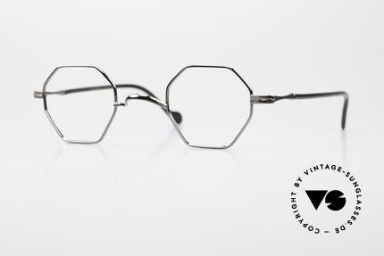 Lunor II A 11 Octagonal Eyeglasses Gunmetal Details