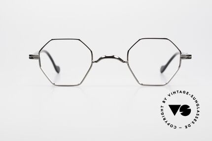 Lunor II A 11 Octagonal Eyeglasses Gunmetal, combination: full rimmed metal frame & acetate temples, Made for Men and Women