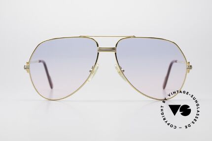 Cartier Vendome LC - M Baby-Blue Pink Gradient Lenses, mod. "Vendome" was launched in 1983 & made till 1997, Made for Men and Women