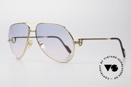 Cartier Vendome LC - M Baby-Blue Pink Gradient Lenses, this pair (with L.Cartier decor): MEDIUM size 59-14,130, Made for Men and Women