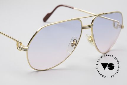 Cartier Vendome LC - M Baby-Blue Pink Gradient Lenses, luxury frame (22ct) with fancy lenses: baby-blue / pink, Made for Men and Women